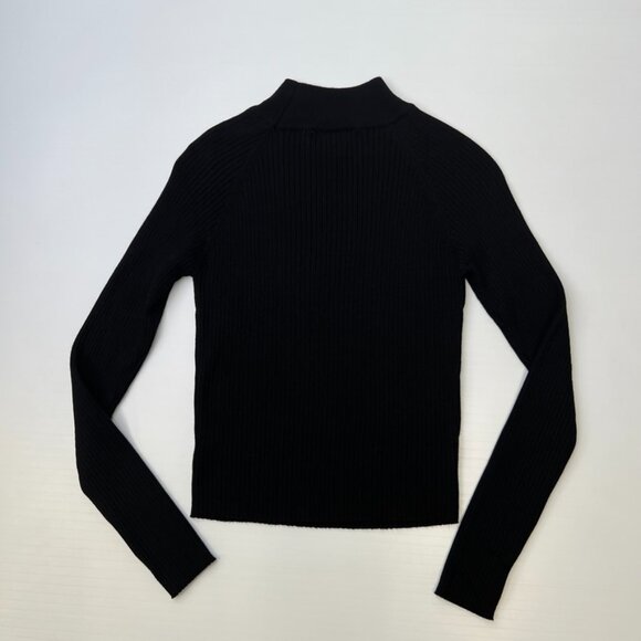 Closet Space Sweater Women Medium Ribbed Knit Mock Neck Crop Top Party Core Ex - Picture 8 of 13